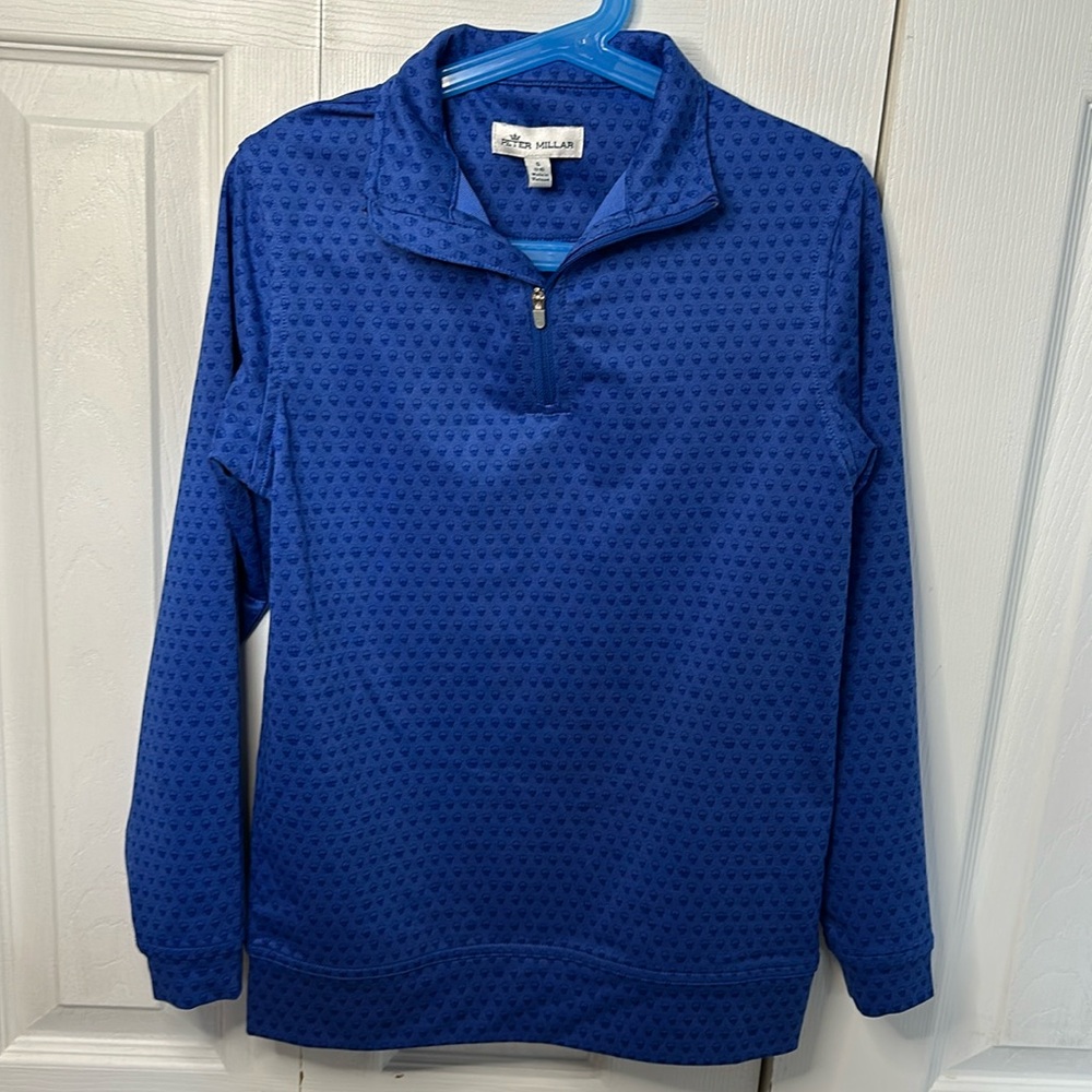 Peter Millar Boys' Skull Performance Quarter Zip Pullover